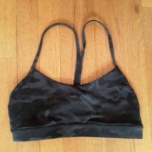Lululemon Black Camo Flow Y Bra